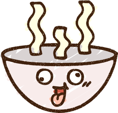 Bir insan tarafından çizilmiş erişte kasesi tebeşiri.