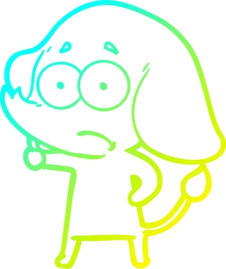 Bir insan tarafından çizilmiş belirsiz bir filin soğuk eğik çizgisi.