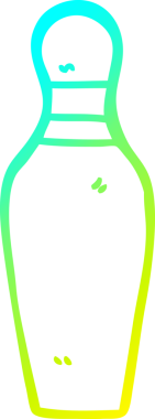 Bir insan tarafından çizilmiş bir bovling topunun soğuk gradyan çizgisi.