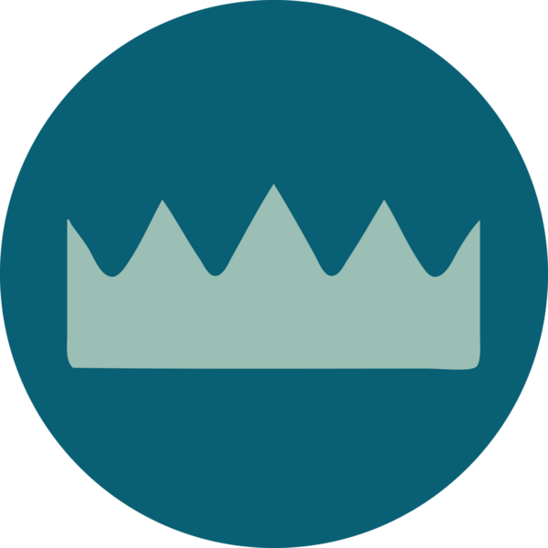 Bir insan tarafından çizilmiş bir tacın ikonik dövme şekli