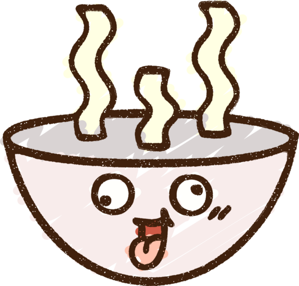 Bir insan tarafından çizilmiş erişte kasesi tebeşiri.