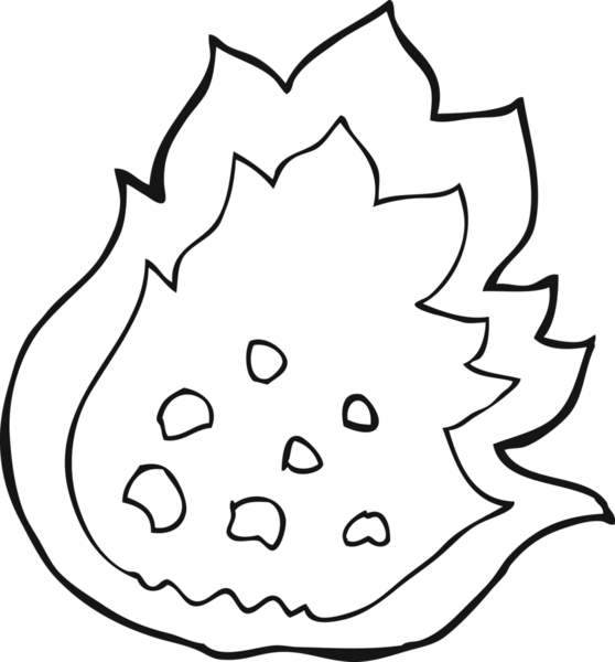 Bir insan tarafından çizilen serbest çizim siyah beyaz çizgi film