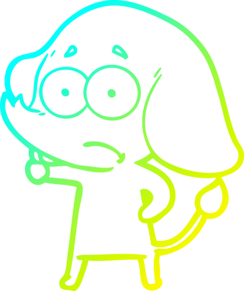 Bir insan tarafından çizilmiş belirsiz bir filin soğuk eğik çizgisi.