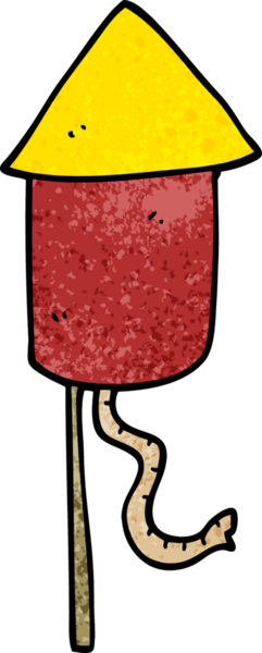 Bir insan tarafından çizilmiş havai fişek karalaması.