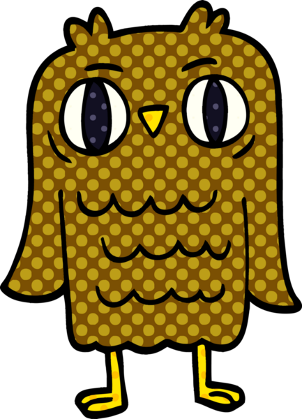 Bir insan tarafından çizilmiş karalama baykuşu.