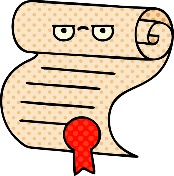 bir insan tarafından çizilmiş bir sözleşmenin çizgi roman tarzı