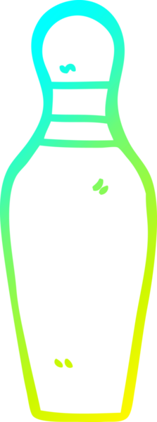 Bir insan tarafından çizilmiş bir bovling topunun soğuk gradyan çizgisi.