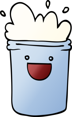 Bir insan tarafından çizilmiş mutlu içecekler.