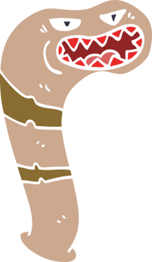 Bir insan tarafından çizilmiş karalama canavarı sülüğü.