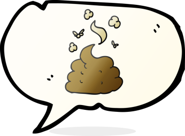 Bir insan tarafından çizilmiş serbest konuşma balonu karikatürü iğrenç kaka