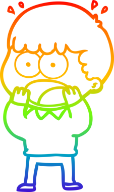 gökkuşağı gradyanı çizimi bir insan tarafından çizilmiş şok bir adam