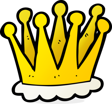 Bir insan tarafından çizilmiş serbest çizgi film tacı.