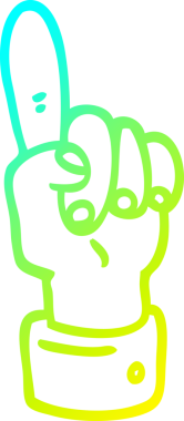 Bir insan tarafından çizilmiş bir çizgi filmin soğuk gradyan çizimi