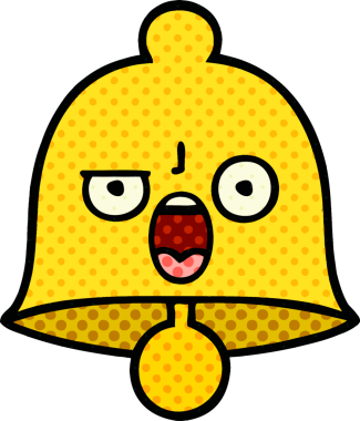 bir insan tarafından çizilmiş bir çanın çizgi roman tarzı