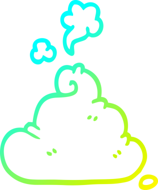 Bir insan tarafından çizilmiş bir çizgi film dışkısı çizimi.