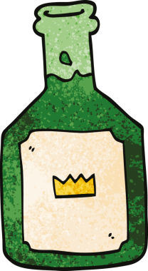 bir insan tarafından çizilmiş alkollü bir içecek.