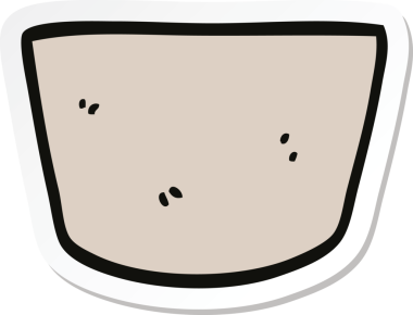 Bir insan tarafından çizilmiş bir karikatür kutusunun etiketi.