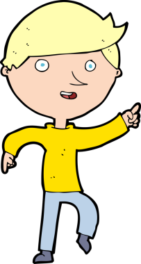 Bir insan tarafından çizilmiş mutlu çocuk çizgi filmi.