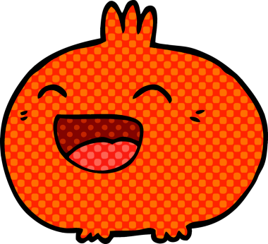 Bir insan tarafından çizilmiş mutlu kök sebze karalaması.