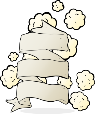 bir insan tarafından çizilmiş eski çizgi film afişi