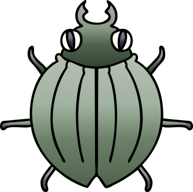 bir insan tarafından çizilmiş gölgelenmiş garip karikatür böceği