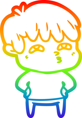 Gökkuşağı gradyanı çizimi Bir insan tarafından çizilmiş tuhaf bir çizgi