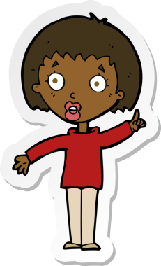 Çizgi filmdeki bir kadının bir insan tarafından çizilen...