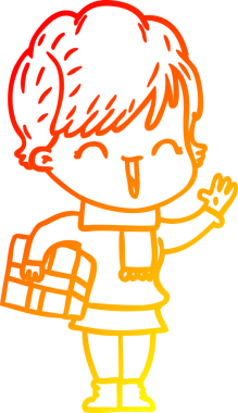 Bir insan tarafından çizilmiş gülen bir karikatür çizimi.