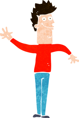 Bir insan tarafından çizilmiş el çizimi karikatür