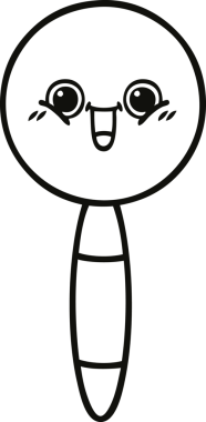 Bir insan tarafından çizilmiş bir büyüteç çizgi çizimi