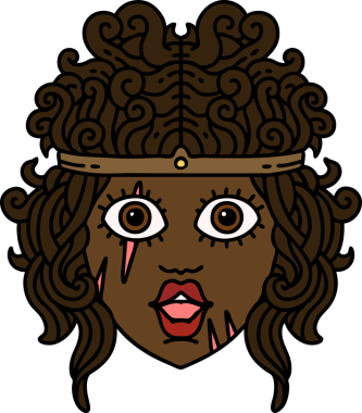 Retro Dövme Tarzı İnsan Barbar Karakteri