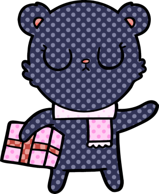 Bir insan tarafından çizilmiş ayı karikatürü çizicisi