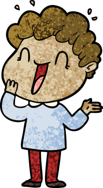 Bir insan tarafından çizilmiş mutlu bir adam.