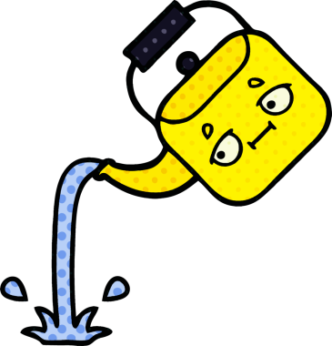 Bir insan tarafından çizilmiş bir çaydanlık çizgi filmi.