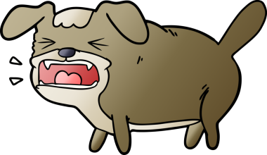 Bir insan tarafından çizilmiş köpek havlaması.