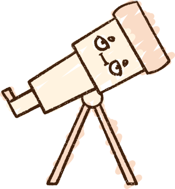 Bir insan tarafından çizilen Teleskop Tebeşiri