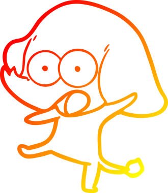 Bir insan tarafından çizilmiş şirin bir fil çizimi.