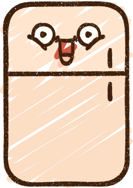 Bir insan tarafından çizilmiş Mutfak Buzdolabı Tebeşiri