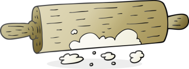 Bir insan tarafından çizilmiş karikatür merdanesi.