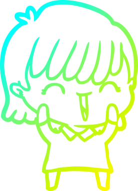 Bir insan tarafından çizilmiş bir karikatür kadın çizimi.