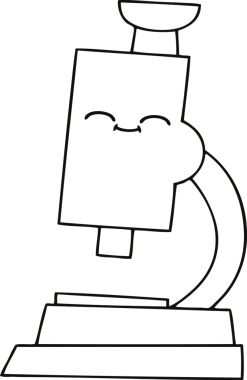 Bir insan tarafından çizilmiş bir mikroskop çizimi