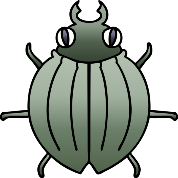 bir insan tarafından çizilmiş gölgelenmiş garip karikatür böceği