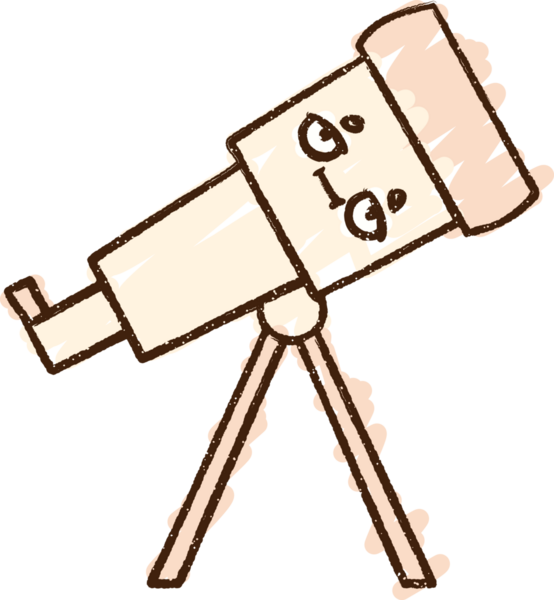 Bir insan tarafından çizilen Teleskop Tebeşiri