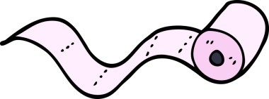 Bir insan tarafından çizilmiş tuvalet kağıdı karalaması.