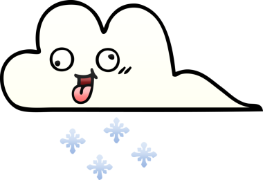 Bir insan tarafından çizilen kar bulutunun gölgeli çizimi