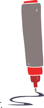 Bir insan tarafından çizilen kalem düz renk çizimi