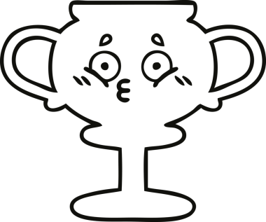 Bir insan tarafından çizilmiş bir kupanın çizgi çizimi