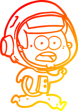 Bir insan tarafından çizilmiş bir çizgi film çizimi, astronotu şaşırttı.