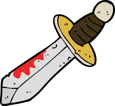 Bir insan tarafından çizilmiş bir kılıç.