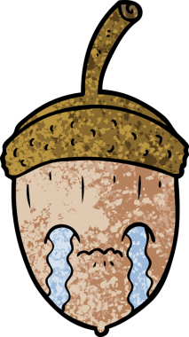 Bir insan tarafından çizilmiş ağlayan palamut.